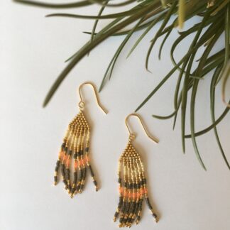 indian, tassels, øreringe, delicaperler