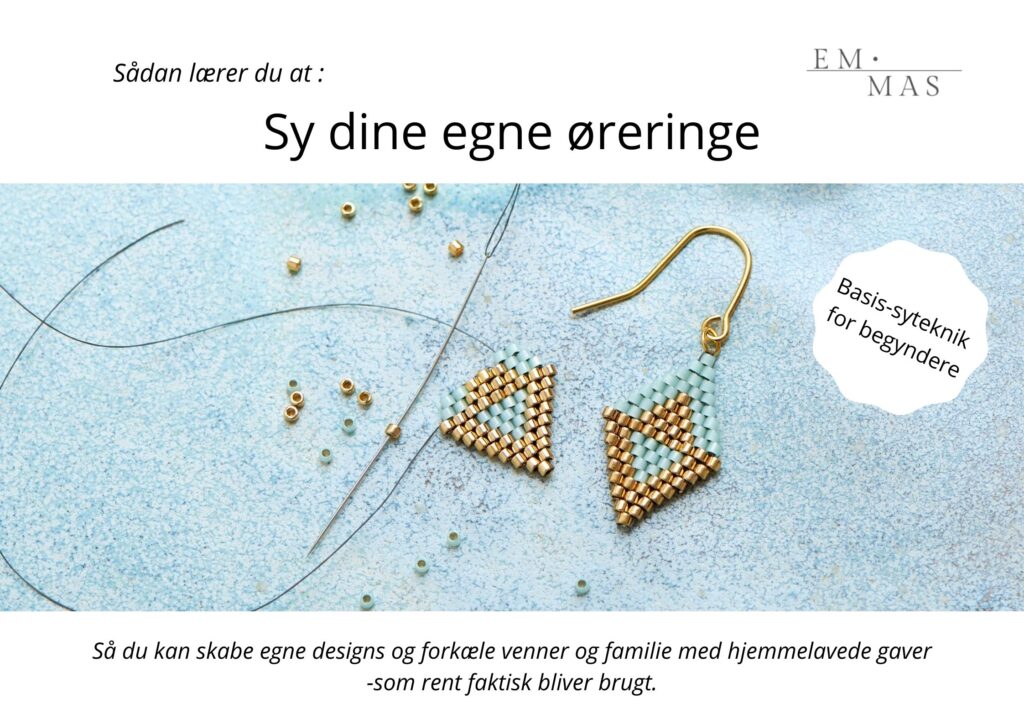 Perlesyning med Delica Glasperler. Brick stitch. Online smykkekursus